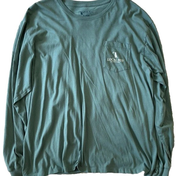 Local Boy Outfitters Green Long Sleeve XL Dog And Moon Camouflage - Picture 2 of 2